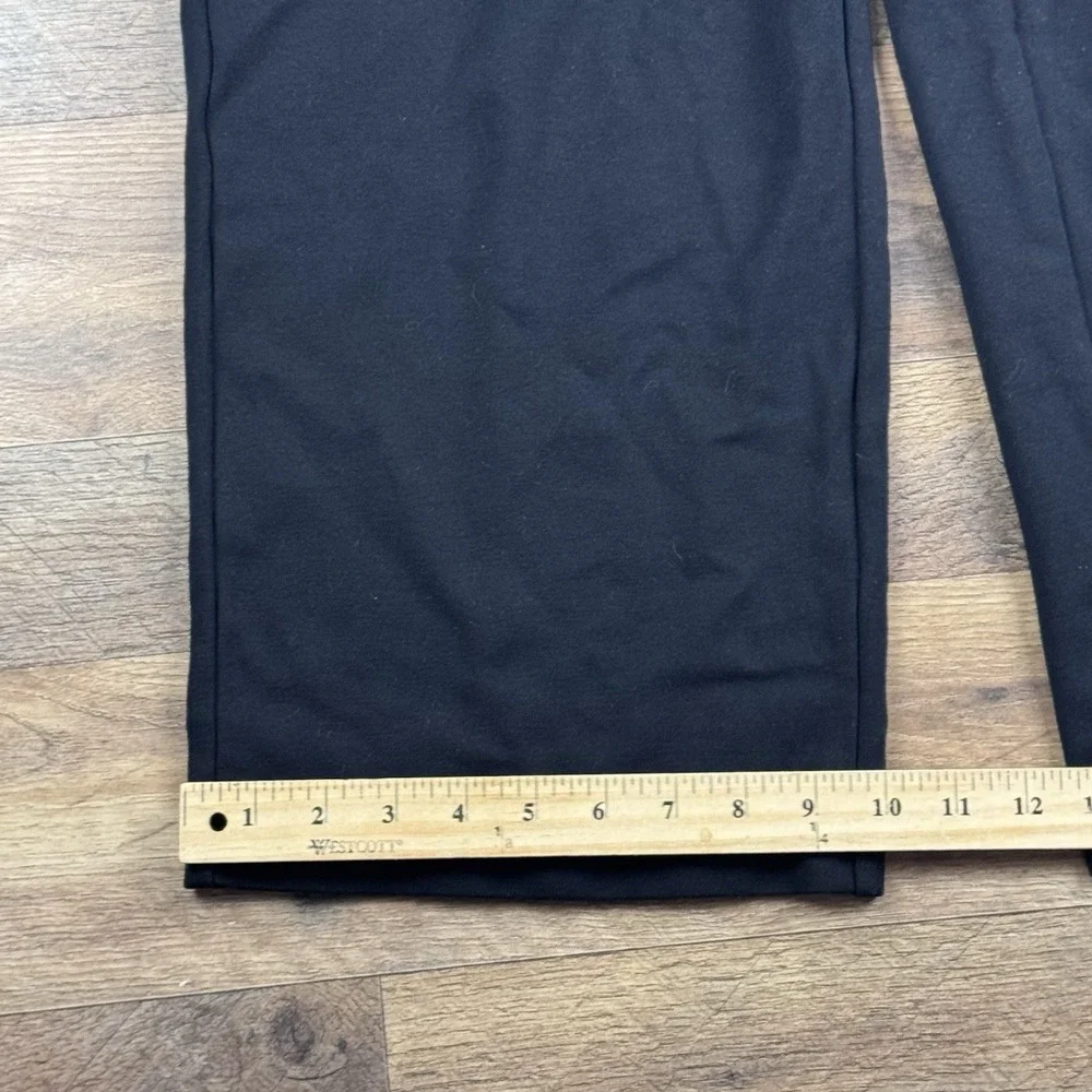 Quince Women's Black Stretch Wide-Leg Crop Pants sz Large